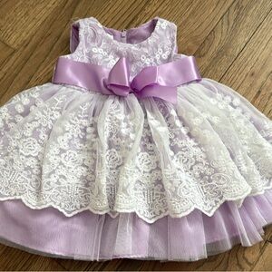 Elegant Lavender Lace Kids Formal Dress
